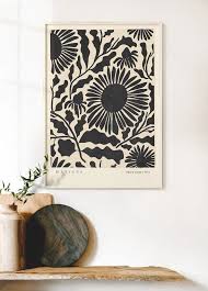 Abstract Botanical Flowers Poster