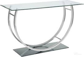 Chrome Glass Top Sofa Table By Coaster