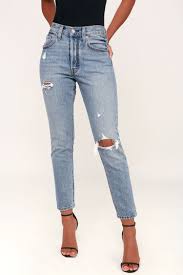 501 Skinny Distressed Light Wash Jeans In 2020 Light Wash