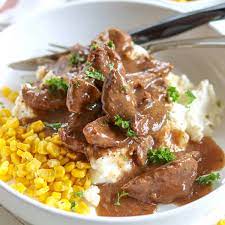 crock pot sirloin steak and gravy