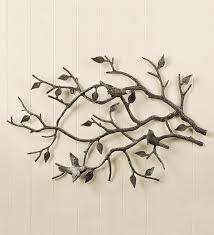 cast iron bird branch wall art