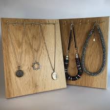 necklace display boards oak