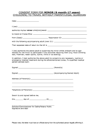 uk consent form for minor fill and