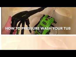 how to pressure wash your tub or shower