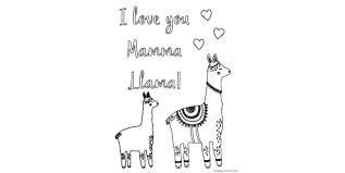 Printable llama valentines to color… grab some washable markers or colored pencils and get busy. Three Free Whimsical Mother S Day Coloring Pages Just A Little Creativity