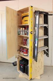 diy lazy susan garage storage cabinet