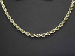 4mm rope chain necklace 14k gold peru