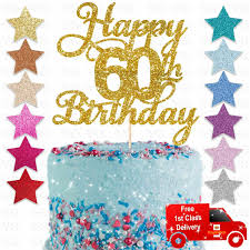 happy 60th birthday cake topper sixty
