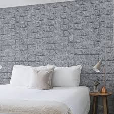 grey brick wallpaper faux foam brick