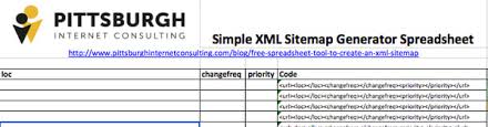 free spreadsheet xml sitemap generator