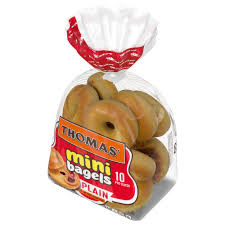 thomas bagels plain mini