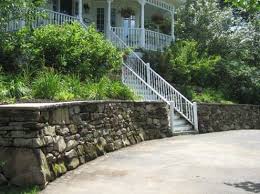 dry stack stone retaining wall