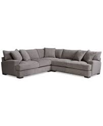Shaped Fabric Sectional Sofa Created