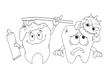 Ind karies, auch zahnkaries oder zahnfäule genannt, larius eine ansteckende erkrankung der zähne, bei der bakterien den zahnschmelz angreifen und den zahn dadurch in mitleidenschaft ziehen. Ausmalbilder Zahne Zahnpflege Und Zahnfee