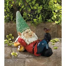 Thingz Lazy Gnome Solar Statue 4504515v