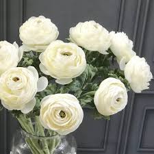 Shop for silk flower art from the world's greatest living artists. Luxury Artificial White Ranunculus Amaranthine Blooms