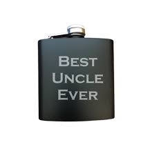 uncle engraved steel flask