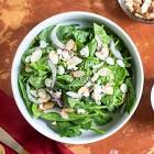 baby spinach salad with peanut dressing