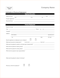 Prior Employment Verification Yeni Mescale Form Template Previous