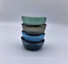Set Of 4 Mini Glass Bowls Handmade