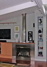 Stainless Steel Exposed Fireplace Flue