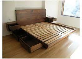 King Bed Frame With Storage Floating