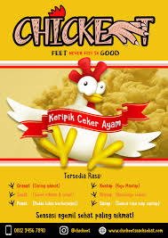 20.518 resep ceker ayam ala rumahan yang mudah dan enak dari komunitas memasak terbesar dunia! Poster Iklan Chickeet Keripik Ceker Ayam