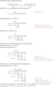 Algebraic Long Division An