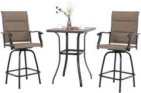 Swivel Counter Height Bar Chairs Table