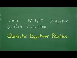 Quadratic Equations Practice Problems