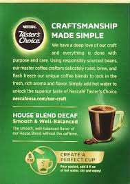 instant coffee decaf house blend