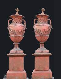 English Terracotta Garden Urns Set