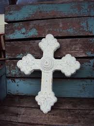 Vintage Cross Wall Plaque Home