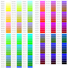 52 Abundant Html Hexadecimal Color Chart