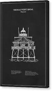 Thomas Point Lighthouse Canvas Prints Fine Art America