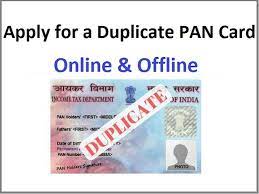 duplicate pan card offline