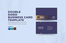 double sided business card template in
