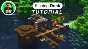 minecraft fishing dock tutorial how