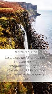 Proverbes 8:13 LSG Mobile Phone Wallpaper - La crainte de l'Éternel, c'est  la haine du