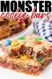 monster cookie bars mama loves food
