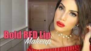 bold red lip makeup camila coelho