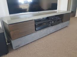 3m Modern Hardwood And Concrete Tv Unit