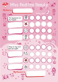 Details About A5 Print Children S Pink Bedtime Chart Picture Poster Girls Princess Bedroom