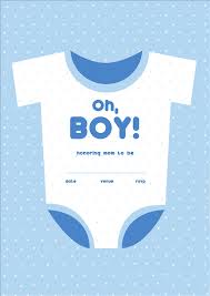 Blue Onesie Baby Shower Invitation Template Free Printable