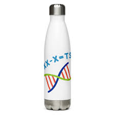 XX-X=TS-New-Stainless Steel Water Bottle - Turner Syndrome Foundation