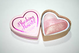 heart makeup blushing hearts