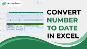 convert number to date in excel