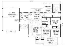 Traditional Style House Plan 4 Beds 2