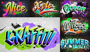 graffiti art 3d typography font style