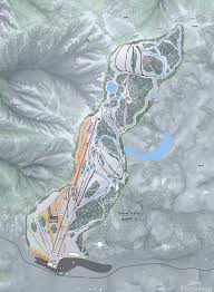 california ski resort map wall art